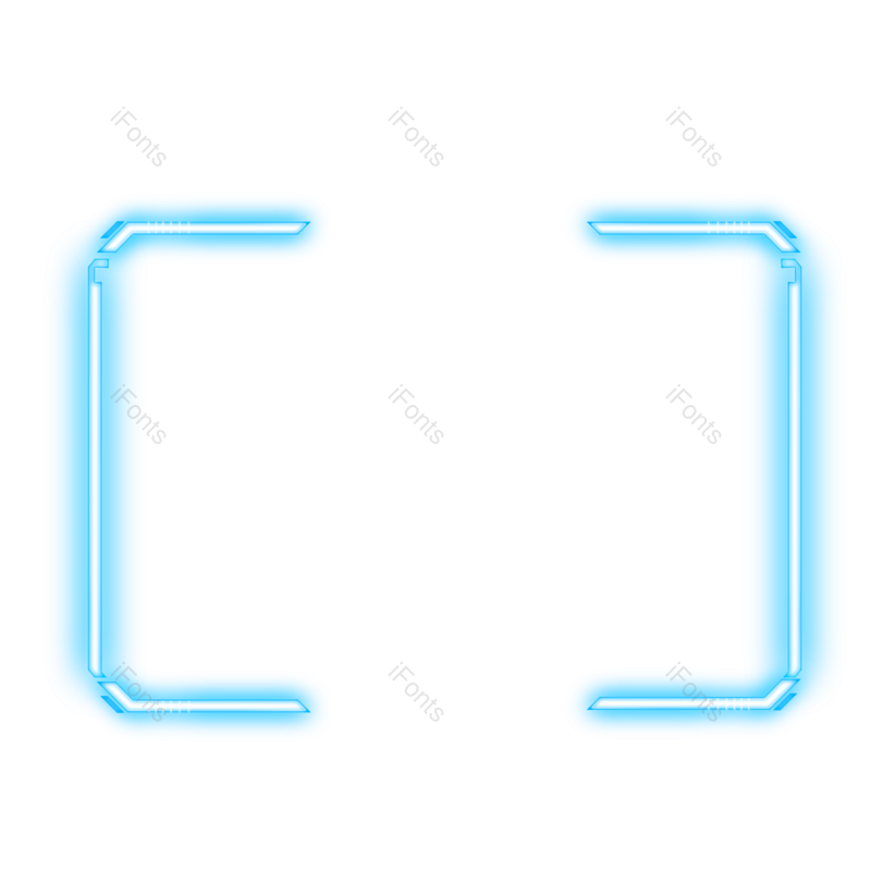 边框图片,蓝色元素,科技边框PNG,发光免抠素材